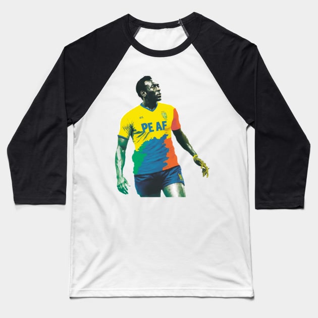 Pele Baseball T-Shirt by Tazlo